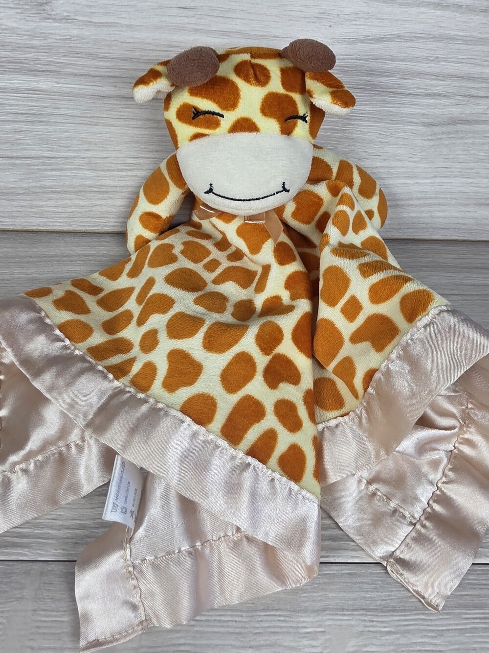 Pro Goleem Plush Giraffe Lovey Blanket w Satin Trim SU32